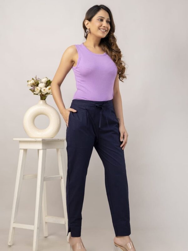 Solid Cotton Flex Pants