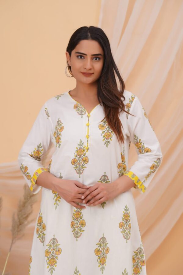 Pure cotton A-Line  dupatta set