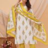 Pure cotton A-Line  dupatta set
